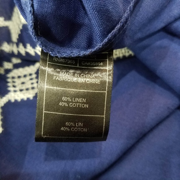 Cupcakes And Cashmere Women's Pastoria Linen Boxy Cold Shoulder Blouse Top - Picture 7 of 8